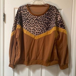4XL leopard sweatshirt